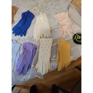 14 pair designer ladies nylon dress gloves SIZE 6-7.5
